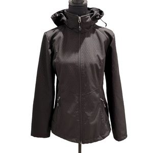Gerry Black Faux Fur lined soft shell‎ jacket size medium